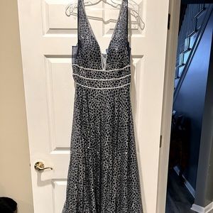 Gorgeous Blue and Silver Sparkle Gown